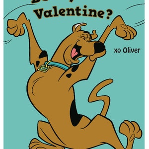 Scooby Doo CUSTOM Valentine's Day Card x4 PRINTABLE FILE image 4