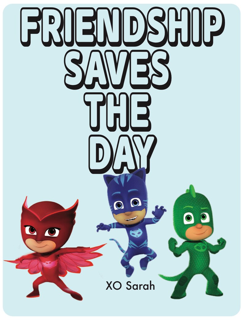 PJ Mask Valentine's Day Cards Printable File image 6