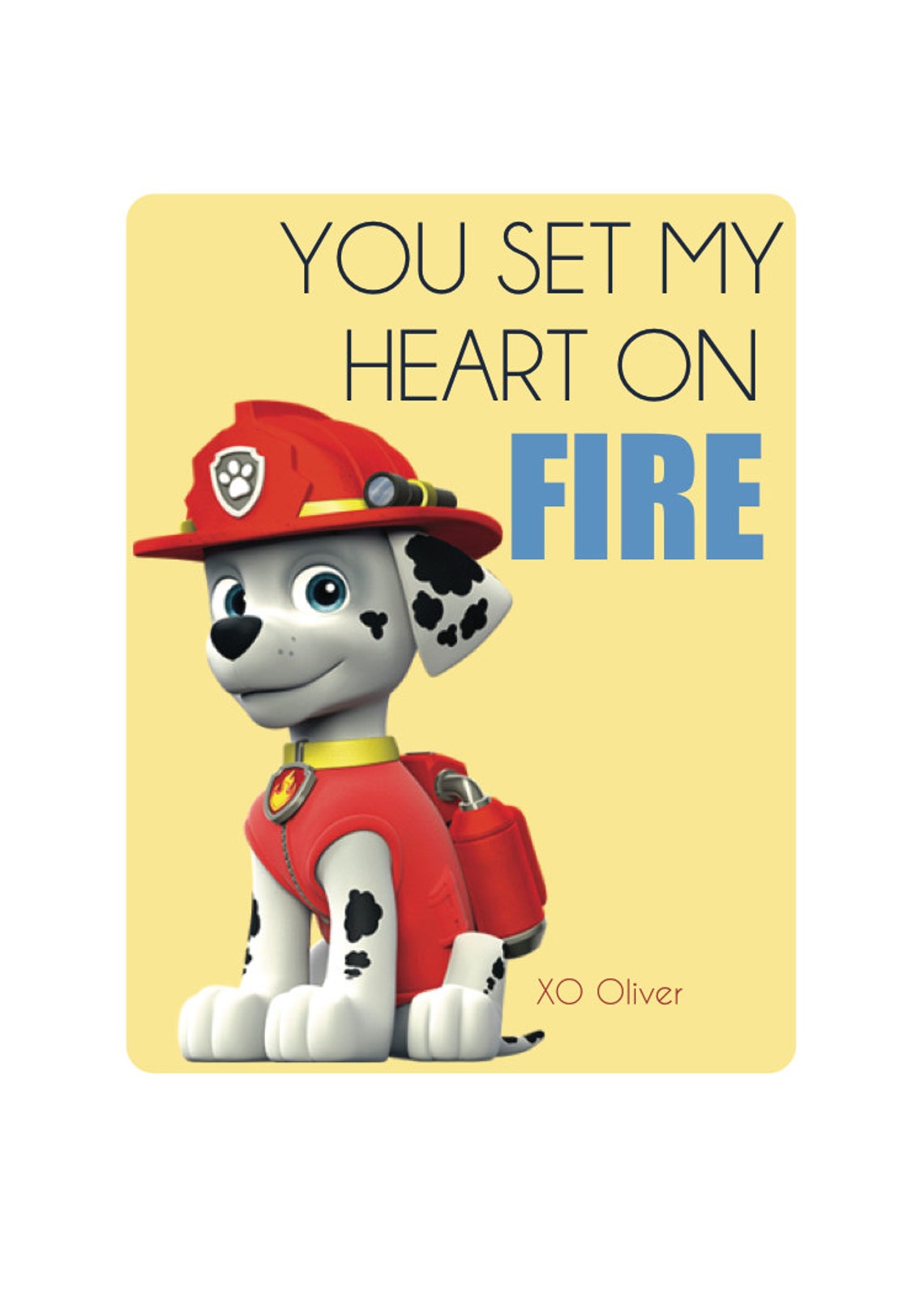 Paw Patrol CUSTOM Valentine's Day Card PRINTABLE FILE | Etsy