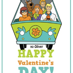 Scooby Doo CUSTOM Valentine's Day Card x4 PRINTABLE FILE image 5