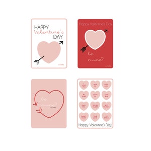 Custom Hearts and Arrows Valentine’s Day Cards - FICHIER IMPRIMABLE