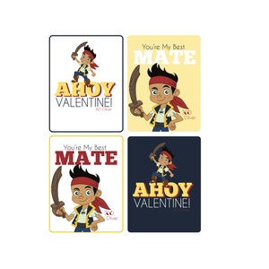 Jake and the Never Land Pirates Custom Valentine's Day Card PRINTABLE FILE