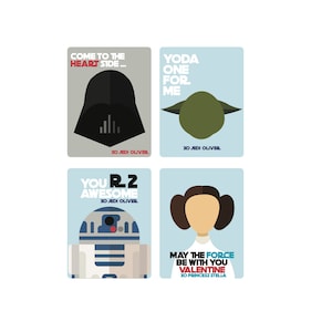 Star Wars benutzerdefinierte Valentinstag-Karten - druckbare DATEI