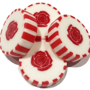 Red Rose Rock Candy, Strawberry Passion Wedding Favors (Approx 100)