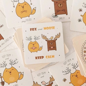 Fox & Moose keep calm, oracle deck