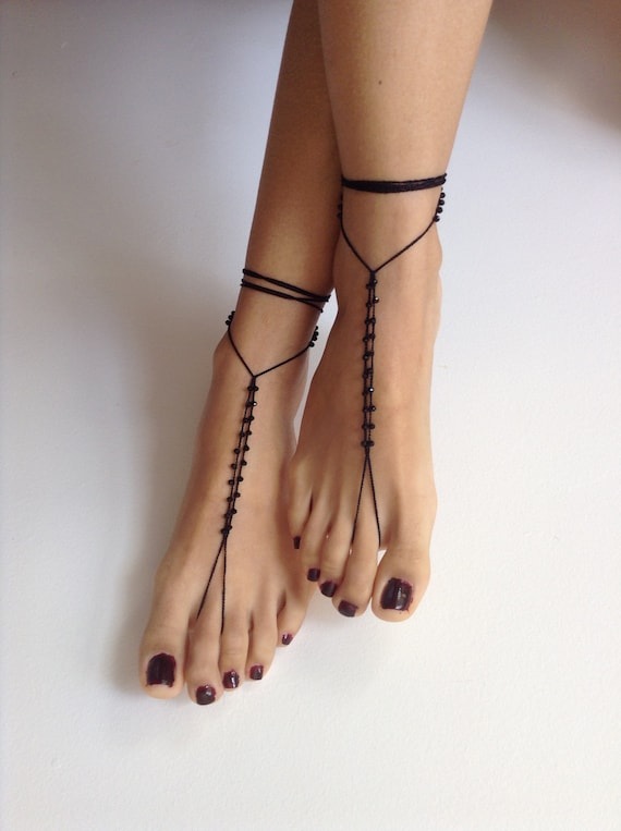 Footjob barefoot sandal