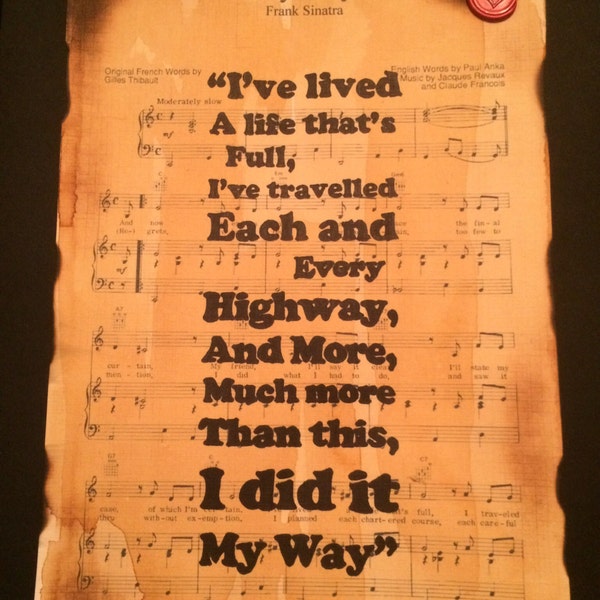 Frank Sinatra My Way - Etsy