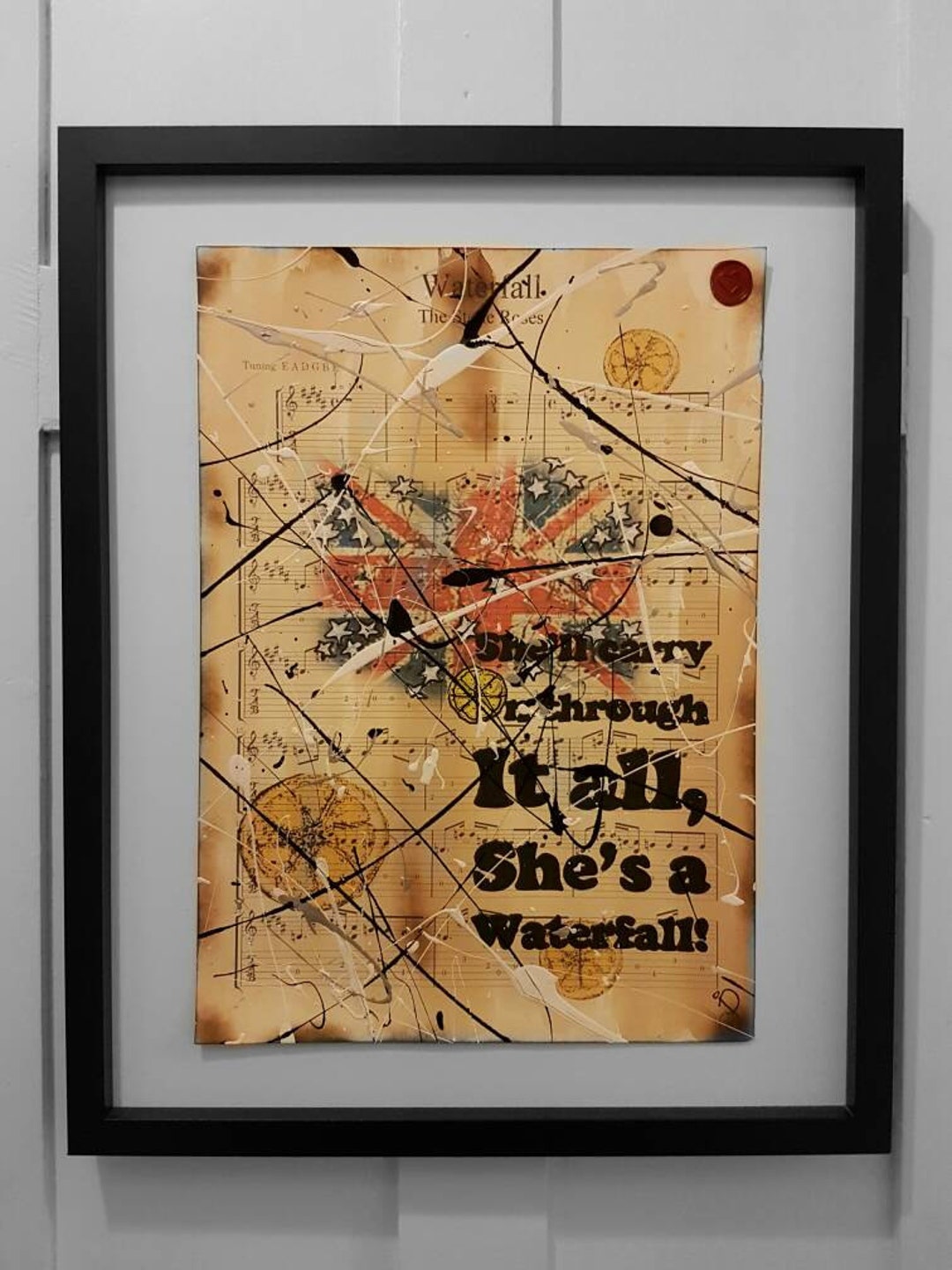 The Stone Roseswaterfall Limited Edition Typographic Art - Etsy UK