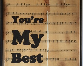 You're My Best Friend - Queen (lyrics) v.2 | Framed Art Print