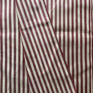 Burghundi and white striped silk