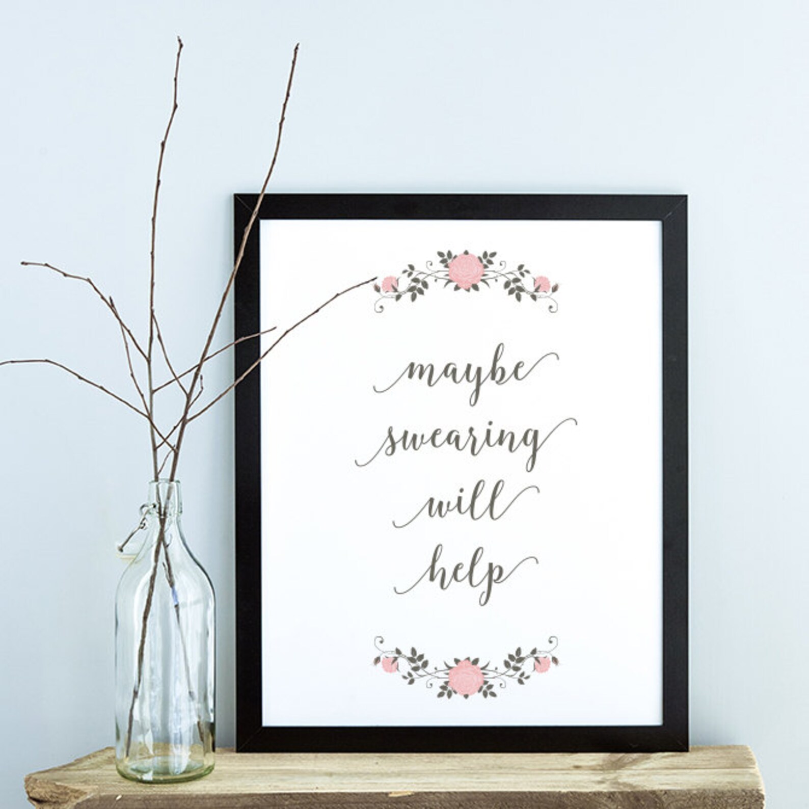 PDF Printable maybe Swearing Will Help Instant Digital Download - Etsy