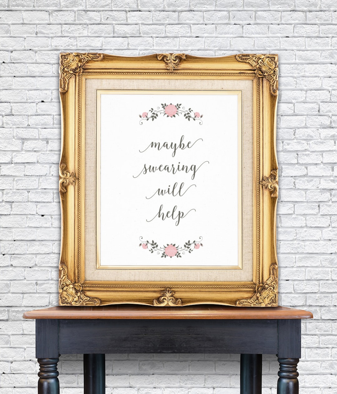 PDF Printable maybe Swearing Will Help Instant Digital Download - Etsy