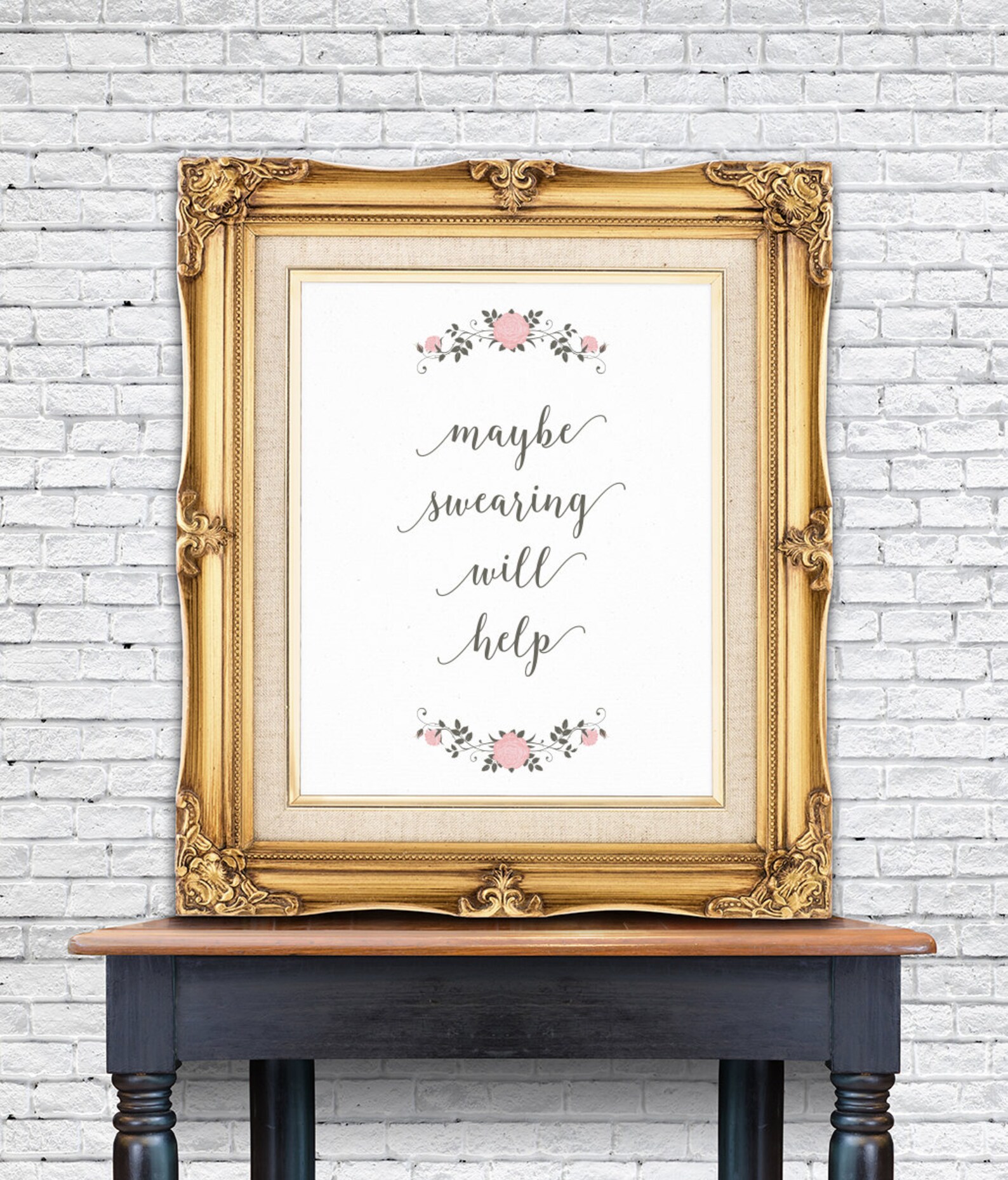 PDF Printable maybe Swearing Will Help Instant Digital Download - Etsy