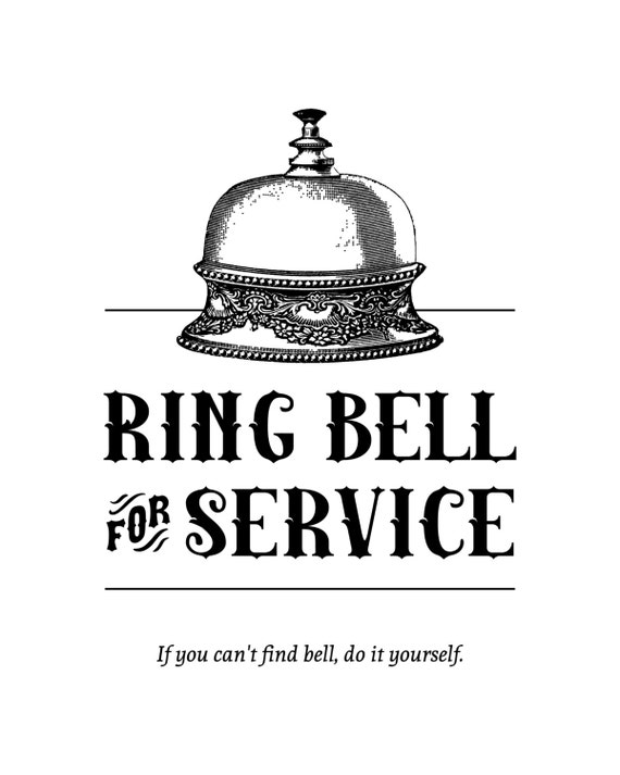 Depresión antártico Invitación PDF Printable ring Bell for Service If You Can't - Etsy