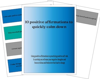 Affirmations Karten | Angst Affirmation Deck | Körperpflege | Selbstliebe | Angst Relief