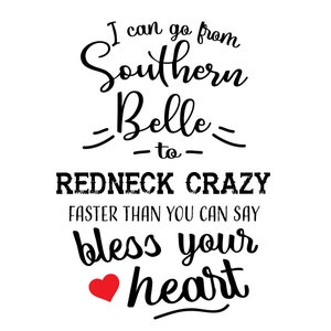 Southern svg Funny Southern Saying SVG files | Sassy SVG | Southern Belle svg | Cricut Silhouette  cut file | Instant Download png eps