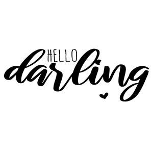 Hola darling svg, hola svg, querido svg, corazón svg, Cricut, Silueta, Cortar archivo, Descarga Digital, eps, png