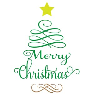 Merry Christmas svg | Christmas tree svg | Digital Download | eps png dxf