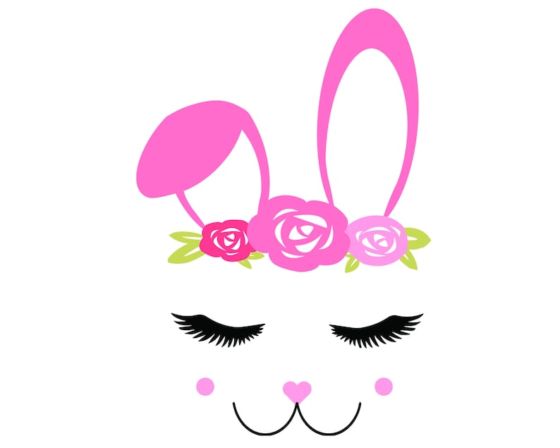 bunny face svg easter svg rabbit svg bunny svg eps png etsy