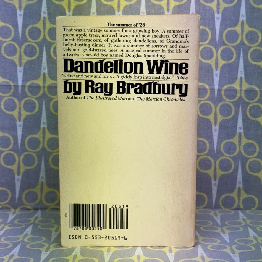 【中古】 Dandelion Wine/PERFECTION LEARNING CORP/Ray D. Bradbury Dandelion Wine by Ray Bradbury | Goodreads