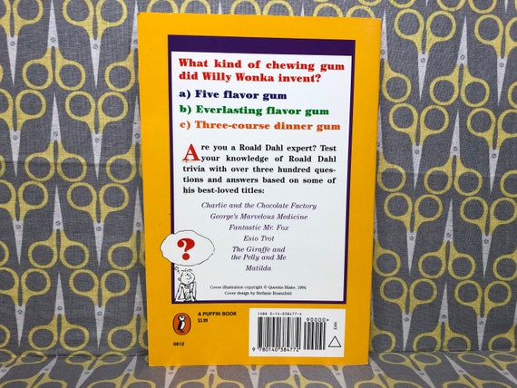 The Roald Dahl Quiz Book By Richard Maher And Sylvia Bond Etsy