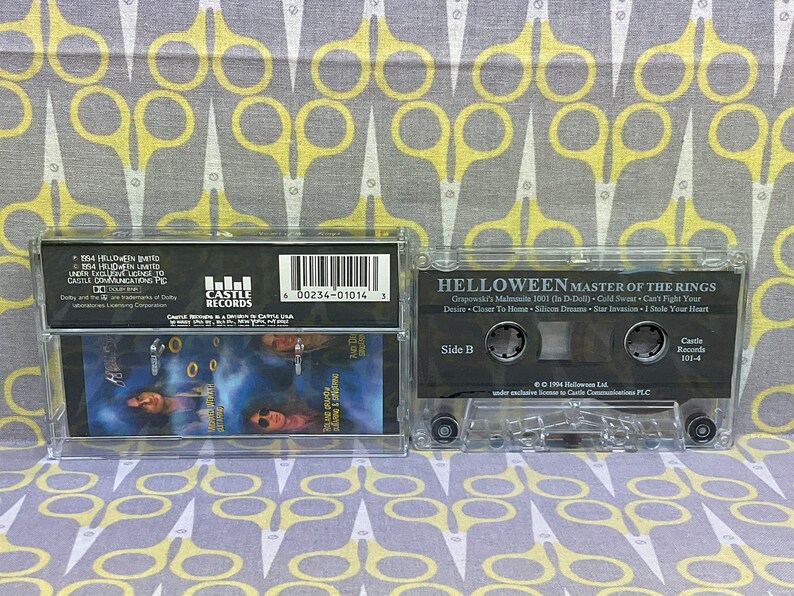 Master of the Rings by Helloween Cassette Tape Vintage Music image 3