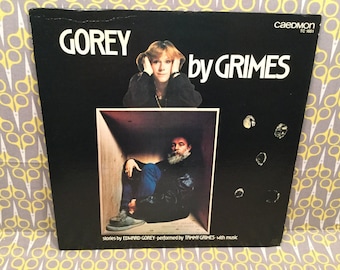 Gorey by Grimes Edward Gorey Vinyl Record Album LP Stories read by Tammy Grimes Caedmon TC 1651