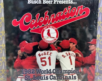 Sealed Busch Beer Presents Celebration 1982 World Champion St Louis Cardinals KMOX Radio by Jack Buck Vinyl Record Album LP