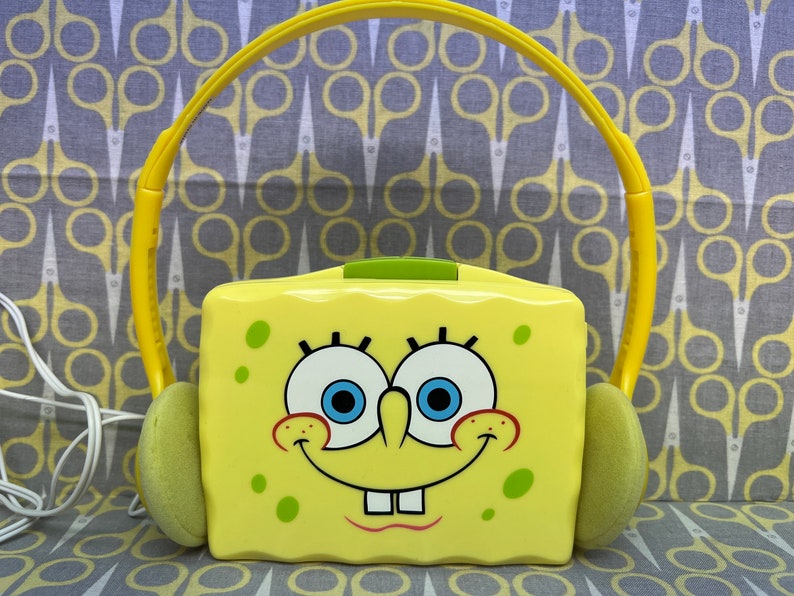 Spongebob Squarepants Cassette Player With Headphones by Etsy