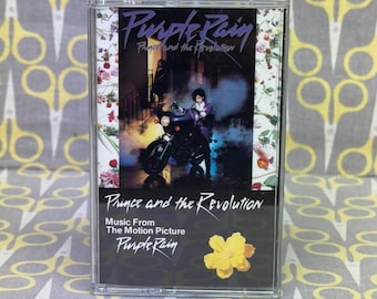 Purple Rain by Prince And The Revolution Cassette Tape Music from the motion picture Vintage rock pop