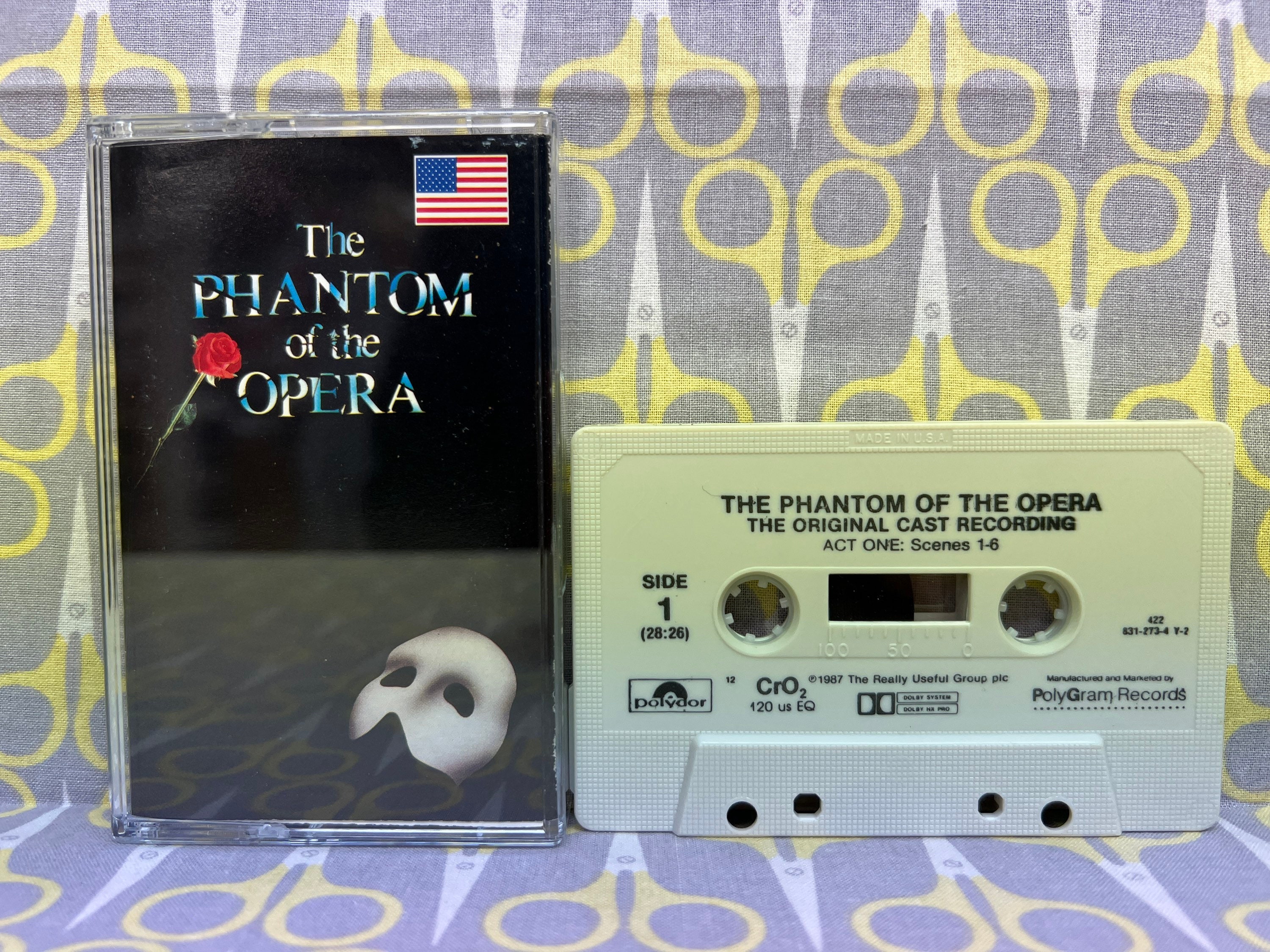 The Phantom of the Opera Original Cast door Andrew Lloyd Webber Cassette  Tape Double Album Soundtrack 1987 - Etsy België, image size:3000x2250