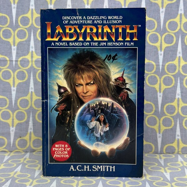 The Labyrinth de ACH Smith Livro de bolso Filme Tie In Novelization Capa de David Bowie