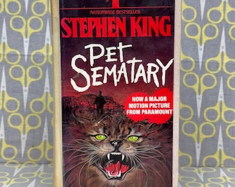Pet Sematary von Stephen King — Vintage Ex-Library Taschenbuch, Signet 1984, 28