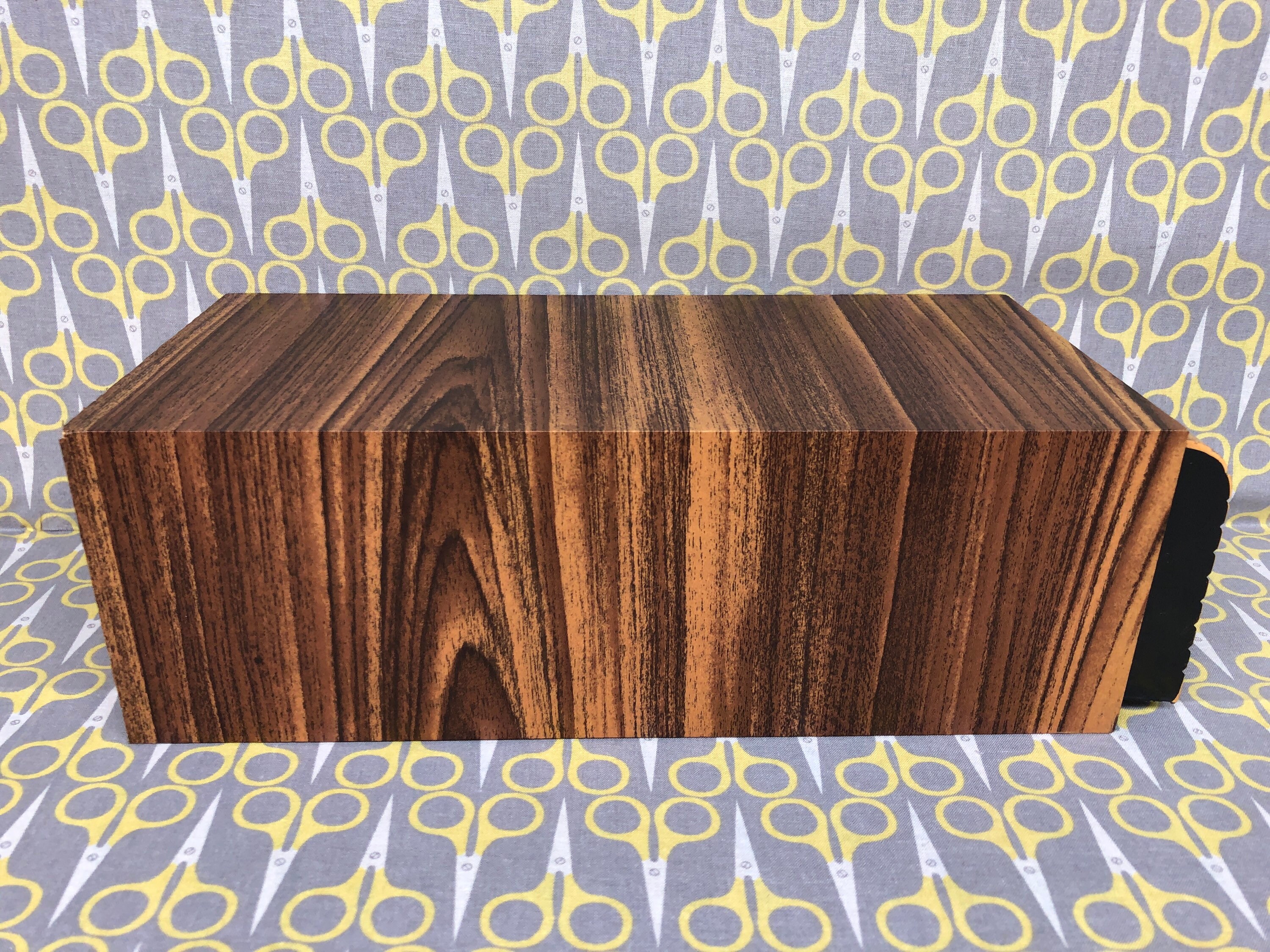 Cassette Caja de almacenamiento marrón madera sintética | Etsy