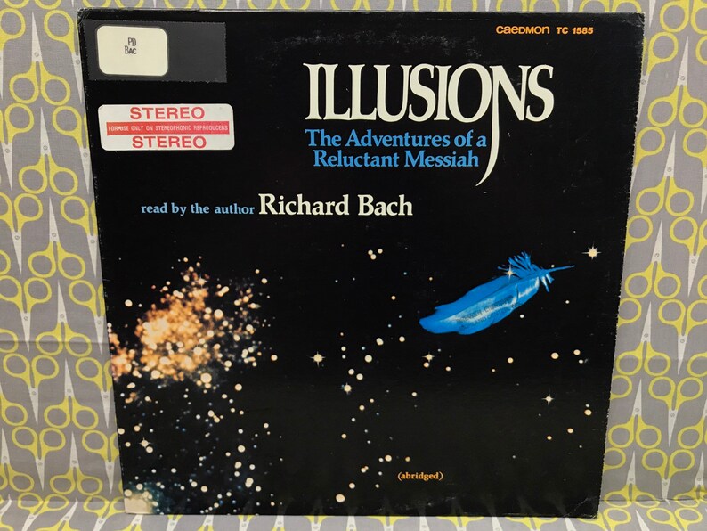 Illusions The Adventures Of A Reluctant Messiah By Richard Bach Vinyl Record Album Lp Read By The Author Abridged Caedmon - 