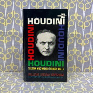 Houdini, de man die door muren liep door William Lindsay Gresham paperback vintage boek