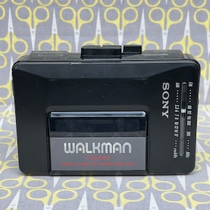 Vintage Sony Walkman WM-F2015 Cassette Player with Radio - Matte Black - Fully Tested and Working - Compact and Portable