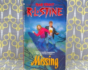 Missing de RL Stine, libro de bolsillo vintage (serie Fear Street)