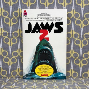 Jaws 2 von Hank Searls Paperback Buch Film Tie In Novelization Horror Vintage
