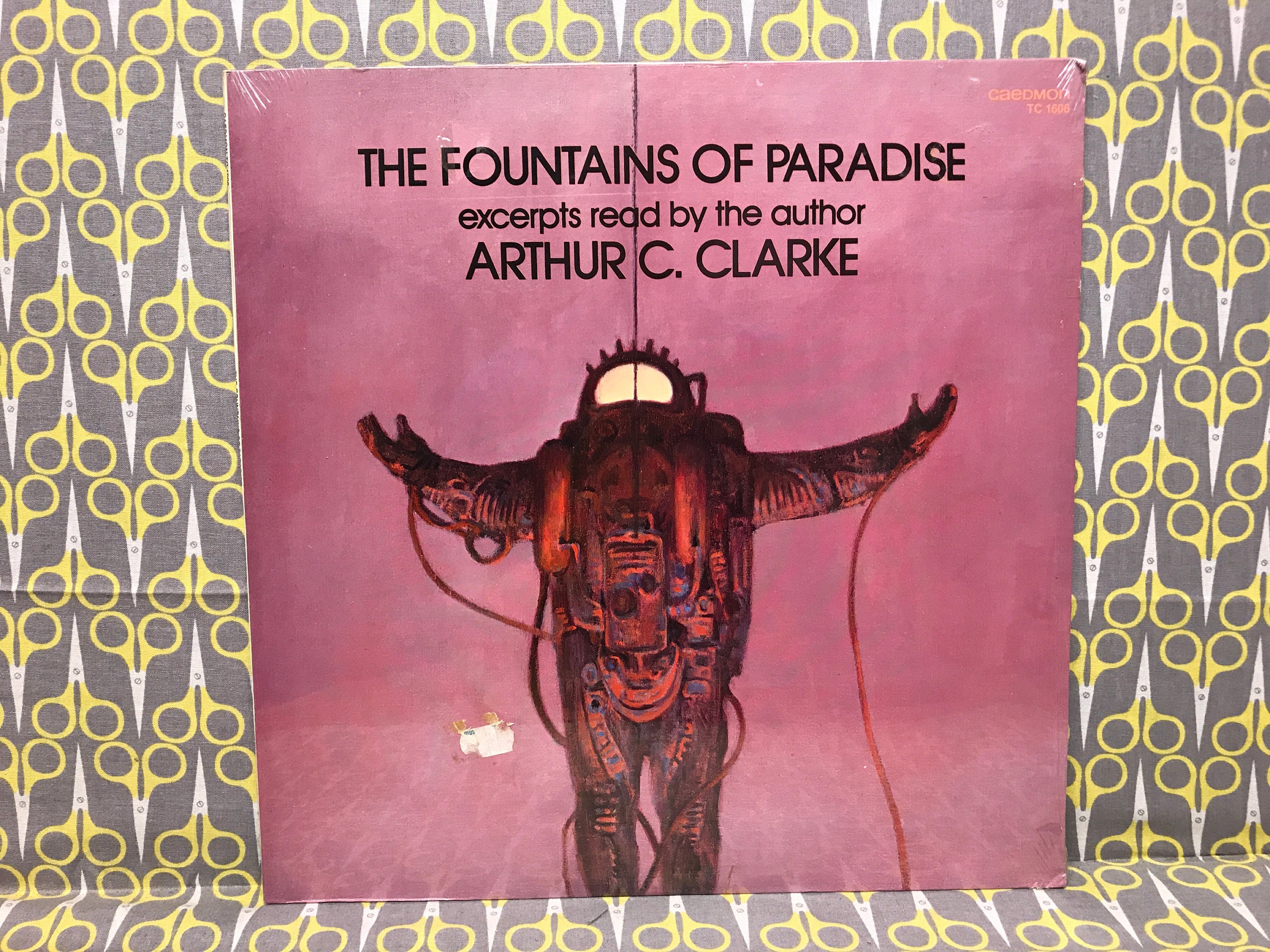 Sealed The Fountains of Paradise  Read by Arthur C Clarke Caedmon Vinyl Record Album LP TC1606