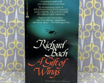 Libro de bolsillo vintage A Gift of Wings de Richard Bach