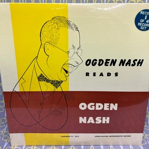 Sealed Ogden Nash lee Ogden Nash leído por Ogden Nash Álbum de vinilo LP Spoken Word