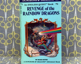 Revenge of the Rainbow Dragons by Rose Estes An Endless Quest Book #6 Dungeons and Dragons paperback book vintage