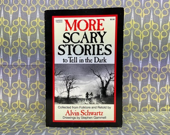 Signed More Scary Stories to Tell in the Dark by Alvin Schwartz paperback book Vintage Horror