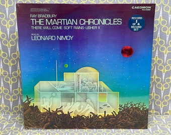 Sealed The Martian Chronicles by Ray Bradbury read by Leonard Nimoy Vinyl Record Album LP Caedmon There Will Come Soft Rains and Usher II