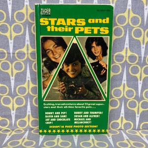 Stars and Their Pets by Rochelle Reed and Tiger Beat paperback book vintage Perma-Bound