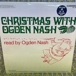 Navidad sellada con Ogden Nash Leído por Ogden Nash Álbum de vinilo LP Spoken Word