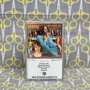 Suas canções de maiores sucessos de muito tempo atrás, de Carole King Cassette Tape Vintage Music