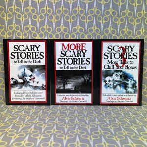 Scary Stories to Tell in the Dark Trilogy by Alvin Schwartz Original Stephen Gammell Illustrations 3 Book Set, Scholastic Edition image 1