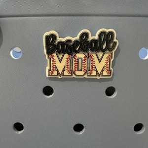 Bogg bag Baseball Mom Charm. Approx 3”
